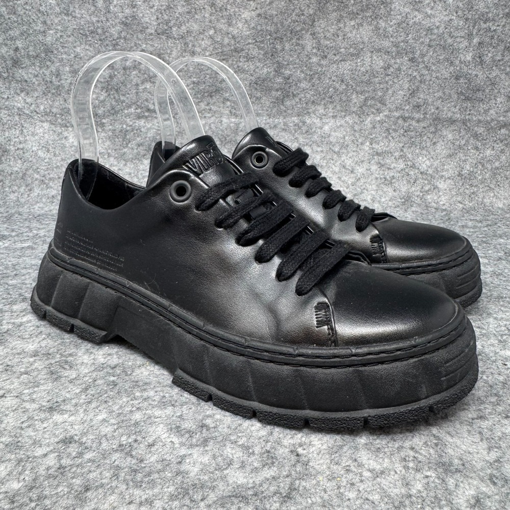 Viron 2005 Mens Sneakers Size 38 Black Corn Low Top Plant Based Recycled Shoes
